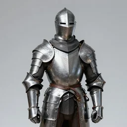 a knight wearing armour made of damascus steel