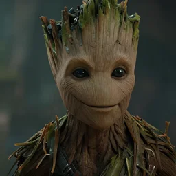 film still of palpatine as groot in the new guardians of the galaxy movie, 4 k, highly detailed face, detailed eyes