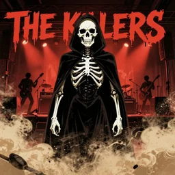 death sandman goes to a the killers concert