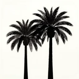 two colombian wax palms, drawn by kentaro miura, minimalist, dark japanese art, emo goth, phone wallpaper