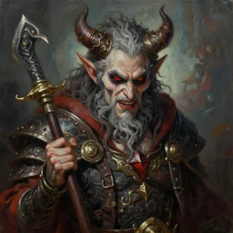 a _ fantasy _ style _ portrait _ painting _ of the god of mischief, wicked, oil _ painting _ unreal _ 5 _ daz. _ rpg _ portrait _ extremely _ detailed _ artgerm _ greg _ rutkowski _ greg