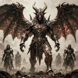 balrog concept art, clad in hellish armor, horned, hyperdetailed, epic, gritty, trending on artstation, winged, muscular body, wide shot, wide angle, beksinski, ruan jia, wayne barlowe, lord of the ring art