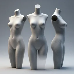 pataphysical metaverse torsos, 3 d render