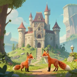game about fox in surrealistic castle
