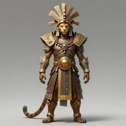 a highly detailed illustration of cyber aztec jaguar warrior, intricate, elegant, highly detailed, centered, digital painting, artstation, concept art, smooth, sharp focus, league of legends concept art, wlop.
