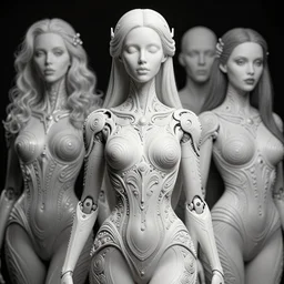 dreamy poltergeist fused with calibos, android goddess, elegant ornate body pattern, portrait, intricate details, by vincent di fate, artgerm, julie bell, beeple and Greg Rutkowski, 90s, concept, Smooth gradients, octane render, 8k, High contrast, duo tone, depth of field, very coherent symmetrical artwork