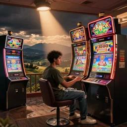 shreak losing all of his life savings on slot machines