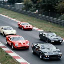1965 GT40, F40, De Tomaso, Lotus, BMW M1, Pantera ((Countach)), movie still, speed, cinematic Eastman 5384 film