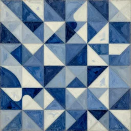 geometric abstract wallpaper collage, intricate oil painting by wassily kandinsky, trending on artstation, blue white palette