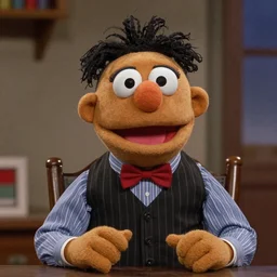 Dexter from Dexters Laboratory depicted as a muppet