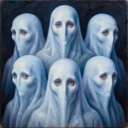 intricate five frost ghost by pablo picasso, oil on canvas, hdr, high detail, photo realistic, hyperrealism, surrealism, cinematic, matte finish, high contrast, 3 d depth, centered, masterpiece, vivid and vibrant colors, enhanced light effect, enhanced eye detail, artstationhd