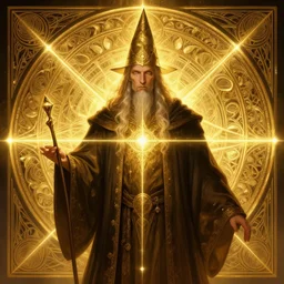 symmetry!! portrait of male wizard, high fantasy, golden ratio, glowing lights!! intricate, elegant, highly detailed, digital painting, artstation, concept art, smooth, sharp focus, illustration, art by artgerm and greg rutkowski and alphonse mucha, 4 k