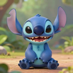 Horror version of Stitch from Lilo & Stitch very detailed 4k quality super realistic