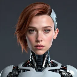 Portrait of cyborg Millie Bobby Brown by Yoji Shinkawa