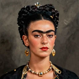Alison Brie surreal portrait by Frida Kahlo