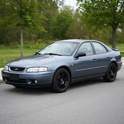 a 2001 Ford Taurus with black rims