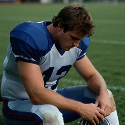 football player from an 8 0 s movie somber artsy depressed.