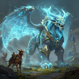 mount epic swift zhevraaƒ screenshot world of warcraft mounts worldboss bioluminecant light concept sketch art and by feng zhu alena aenami artworks in 4 k beeple, by thomas kinkade heartstone overwatch blizzard 3 d rtx hdr