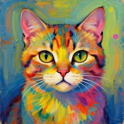 psychedelic cat by louis wain