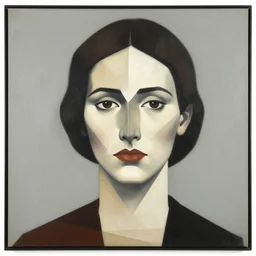 geometrical portait of lisa mona, by laszlo moholy - nagy