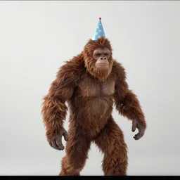 trailcam footage of Bigfoot wearing a party hat