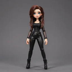 singer joan jett wearing form fitting leather pants as a highly detailed stop motion puppet, in the style of laika studios ’ s paranorman, coraline, kubo and the two strings shot in the style