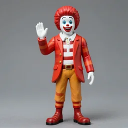 ronald mcdonald action figure, high resolution product photography