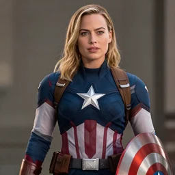 margot robbie as captain america