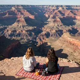 im sitting at the bottom of the grand canyon having a picnic, photograph, 8 k, award winning