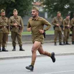 persian runner pretending to be a german soldier
