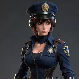 A black dieselpunk policewoman, visualartzi, anime, portrait, concept art by Karla Ortiz, James Paick, Charlie Bowater, Krenz Cushart, highly detailed, ultra detailed, ultra realistic, trending on artstation, cgstudio