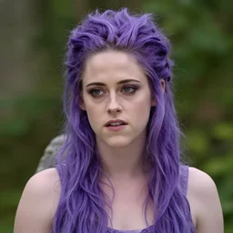 Kristen Stewart as a purple dryad
