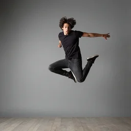 man jumping by Ross