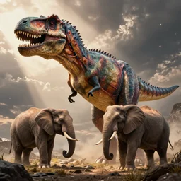 t - rex!!!!!!!!! and ( ( ( ( elephant ) ) ) ) hybrid!!!!!!!!! animal