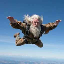 gandalf is skydiving
