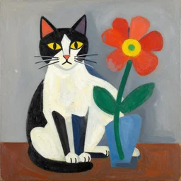 cat flower in picasso