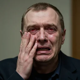 sergei panteleevich mavrodi russian financial fraudster, financial criminal and previously a deputy, red eyes, hell, pain, cry