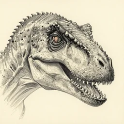 face of dilophosaurus, face only, pencil drawing, pastel, by marc simonetti