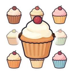 cupcake, dribbble, awesome, stylish, vector