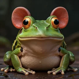 hyperrealistic mixed media image of a ( ( bullfrog ears fly ) ) disguised as info wars alex jones, stunning 3 d render inspired art by greg rutkowski and xiang duan and thomas eakes, perfect symmetry, flesh texture, realistic, highly detailed attributes and atmosphere, dim volumetric cinematic lighting, 8 k octane detailed render, post - processing, masterpiece,