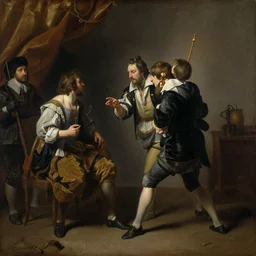 a painting of a drama by peter ilsted