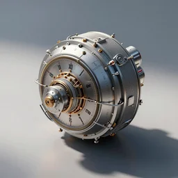 isometric mechanical diagram of a prototype time machine