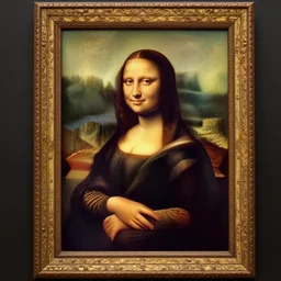 painting of keanu reeves with beard in the style of mona lisa, painting by leonardo da vinci, oil on poplar panel, framed louvre painting