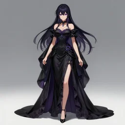 full body vibrant, shinkai makoto, kentaro miura, wlop elegant, highly detailed, digital painting, artstation, dark sorceress in beautiful dress surrounded by black roses horns and skulls, very detailed, realistic face, detailed face, matte, tonemapping, bbwchan, perfection, 4 k, cushart krenz