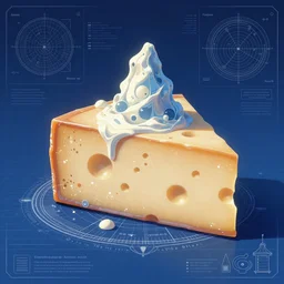 hill cheese elemental, in the style of Greg Broadmore and Arthur Rackham,trending on artstation, light lighting side view,digital art,surrealism ,macro,blueprint ,vaporwave ,
