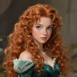portrait of princess Merida, expressive pose, highly detailed, digital painting, smooth, sharp focus, by Eiichiro Oda