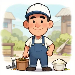 a caricature of an honest worker