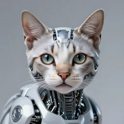 A cyborg cat, realistic, sharp focus, 8k high definition, insanely detailed, intricate, elegant, art by Ruan Jia