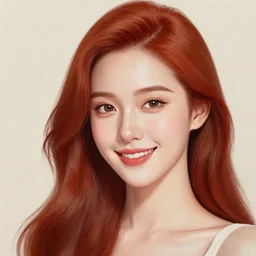 Highly detailed painting of a beautiful young woman in front of a fabric background with red hair, smiling by Craig Mullins, Fabric texture, dress, gold details, gemstone, Golden thread, golden details, emeralds, intricate details, intricate patterns 4k, 8k, HDR