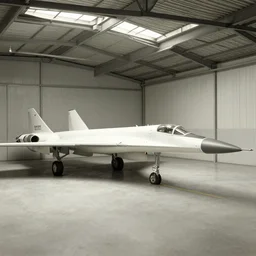 a hangar with a hypersonic jet by Gijsbert d'Hondecoeter and József Rippl-Rónai